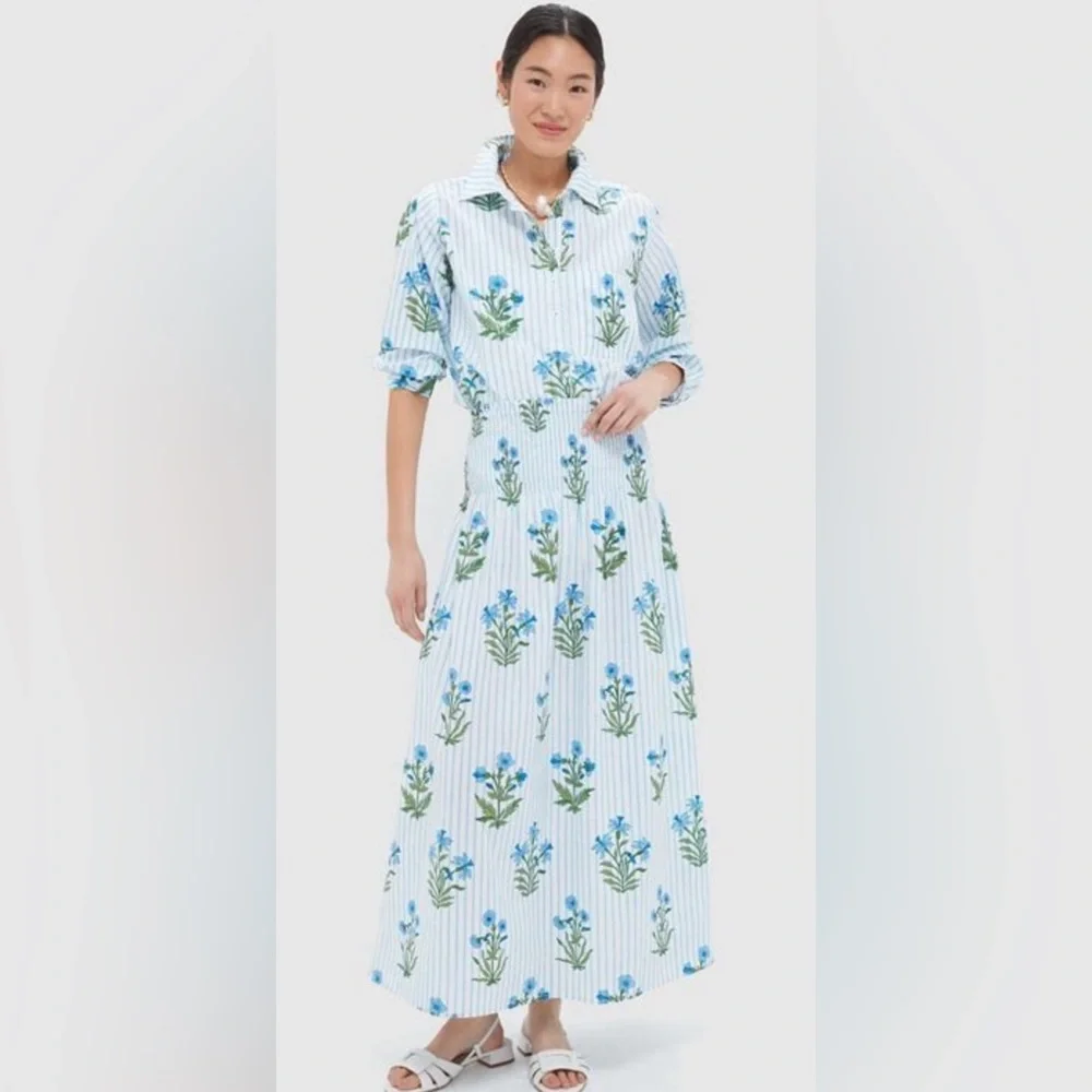 Pink City Prints Lily Stripe Alba Shirt - Small - Picture 2 of 9